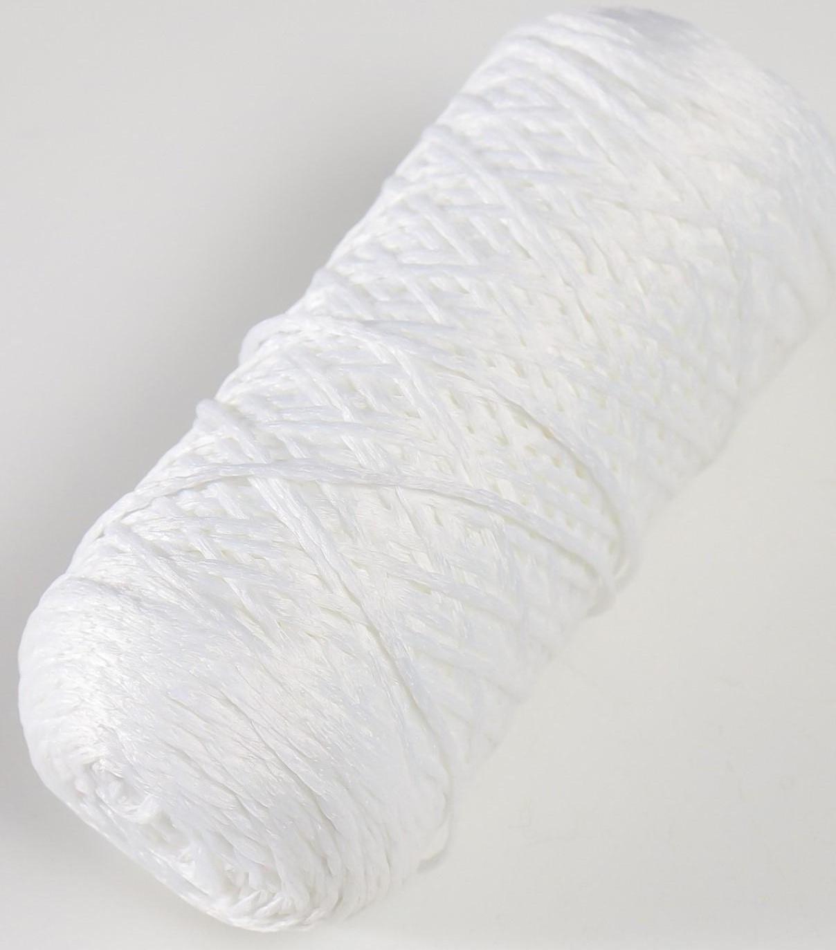 Шнур для вязания 100% полиэфир 1мм 200м/75±10гр (01-белый)