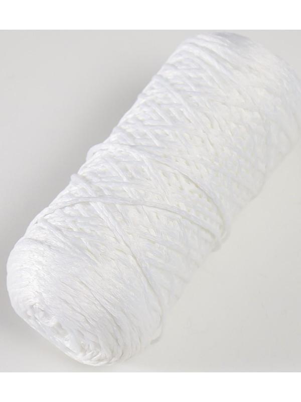 Шнур для вязания 100% полиэфир 1мм 200м/75±10гр (01-белый)