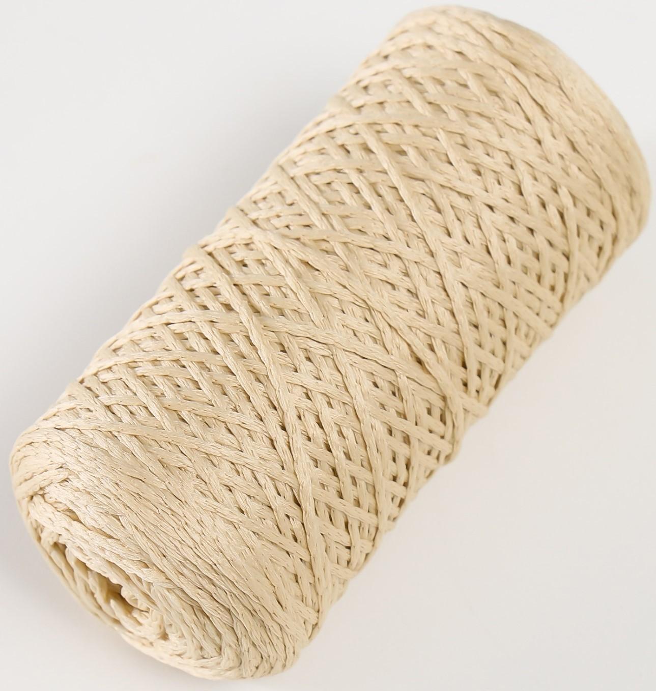 Шнур для вязания 100% полиэфир 1мм 200м/75±10гр (04-бежевый)