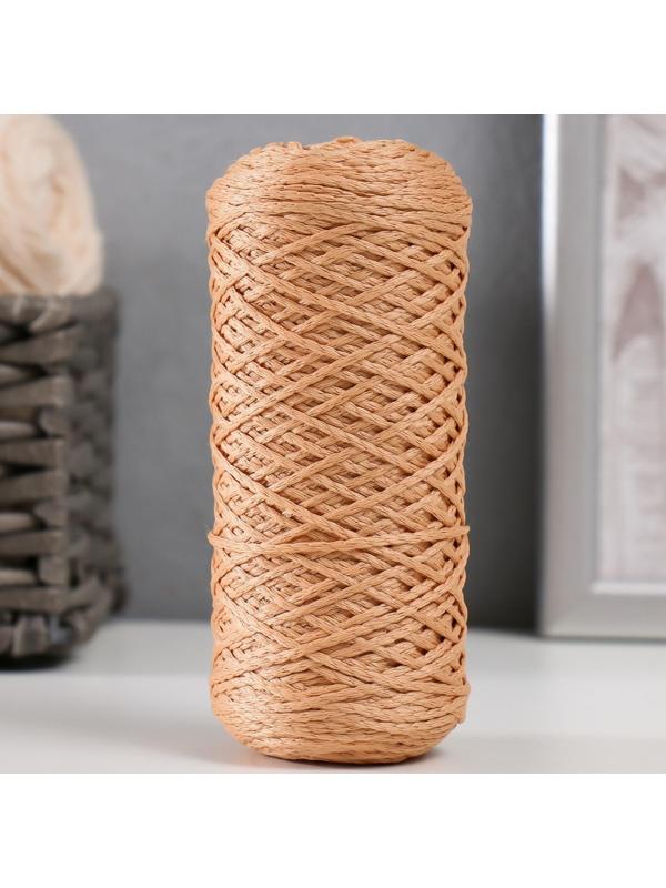 Шнур для вязания 100% полиэфир 1мм 200м/75±10гр (05-розово-бежевый)