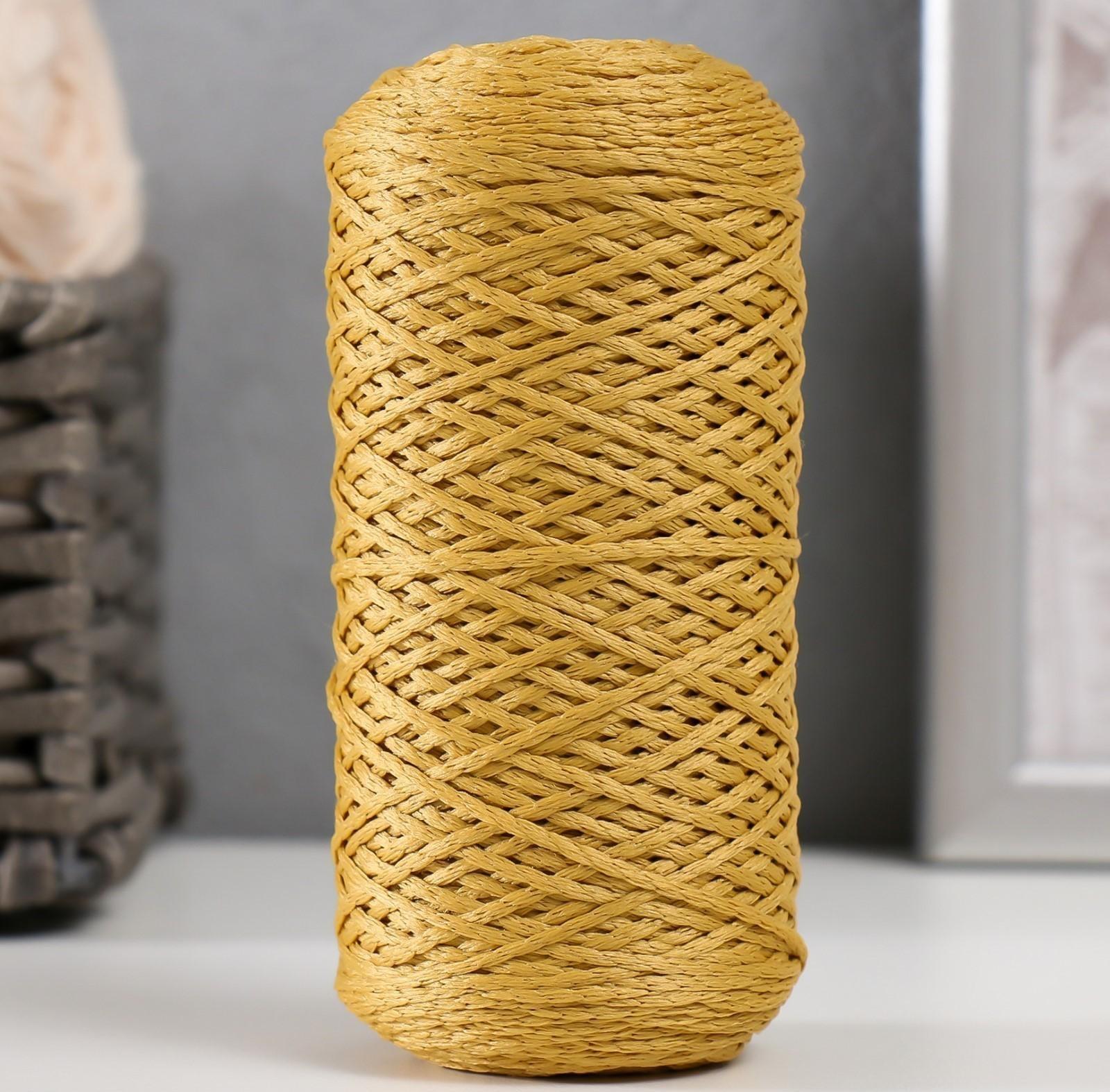 Шнур для вязания 100% полиэфир 1мм 200м/75±10гр (07-золотой)