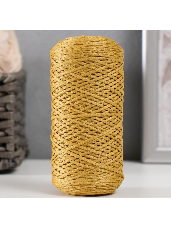 Шнур для вязания 100% полиэфир 1мм 200м/75±10гр (07-золотой)