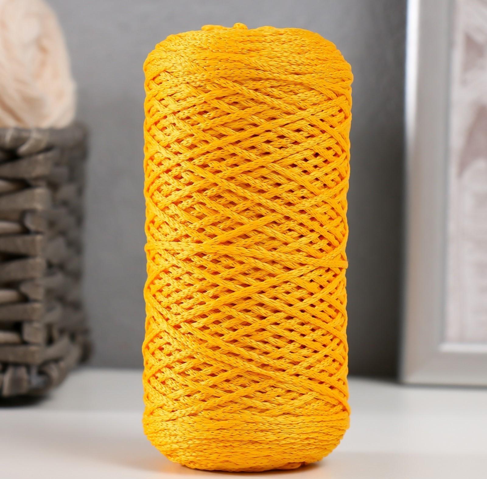 Шнур для вязания 100% полиэфир 1мм 200м/75±10гр (08-желтый)