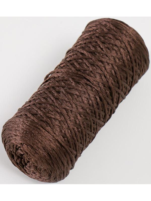 Шнур для вязания 100% полиэфир 1мм 200м/75±10гр (11-шоколад)