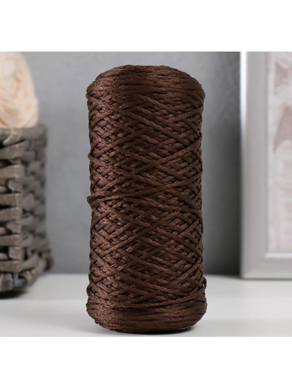 Шнур для вязания 100% полиэфир 1мм 200м/75±10гр (11-шоколад)