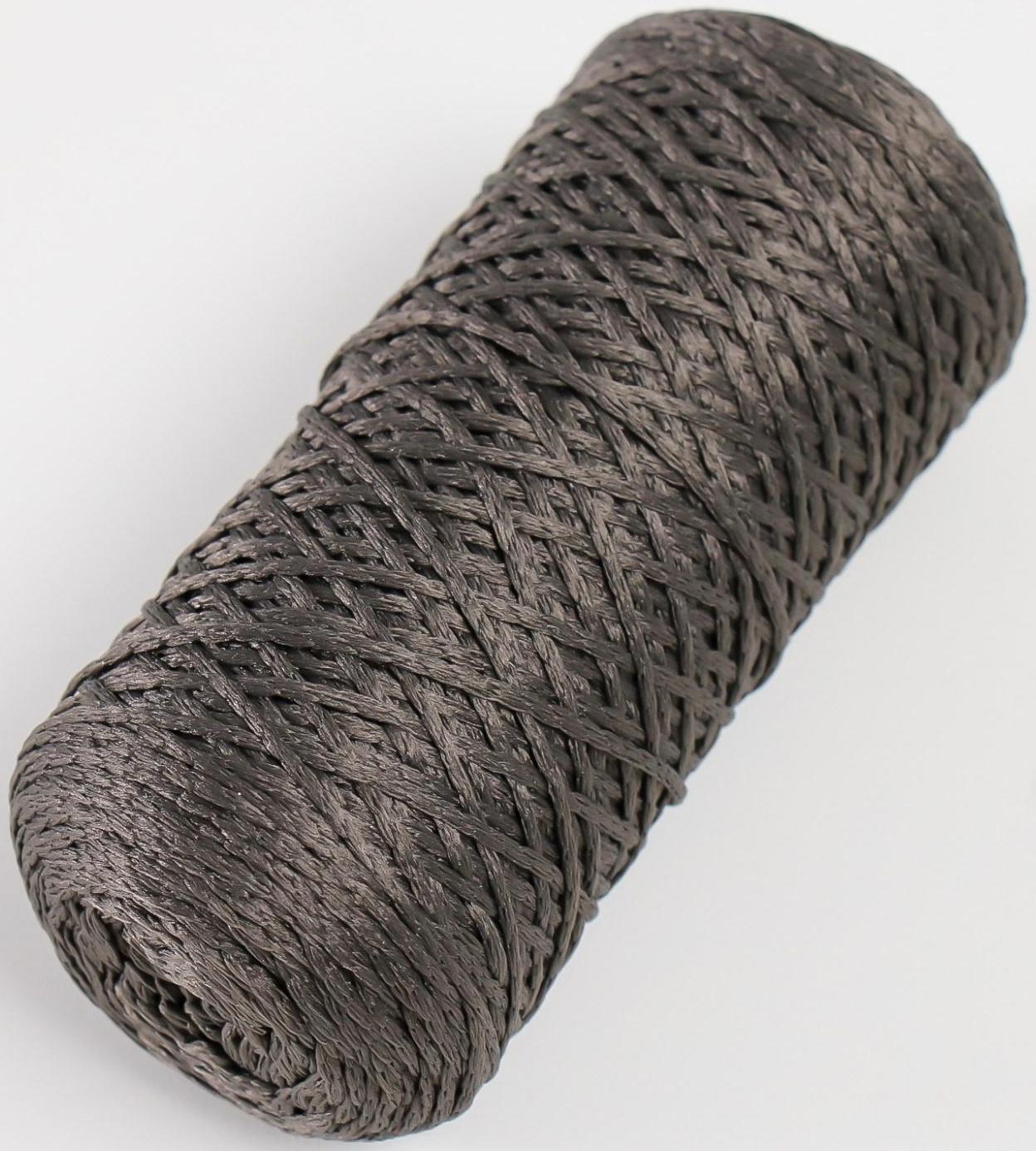 Шнур для вязания 100% полиэфир 1мм 200м/75±10гр (12-темно-серый)