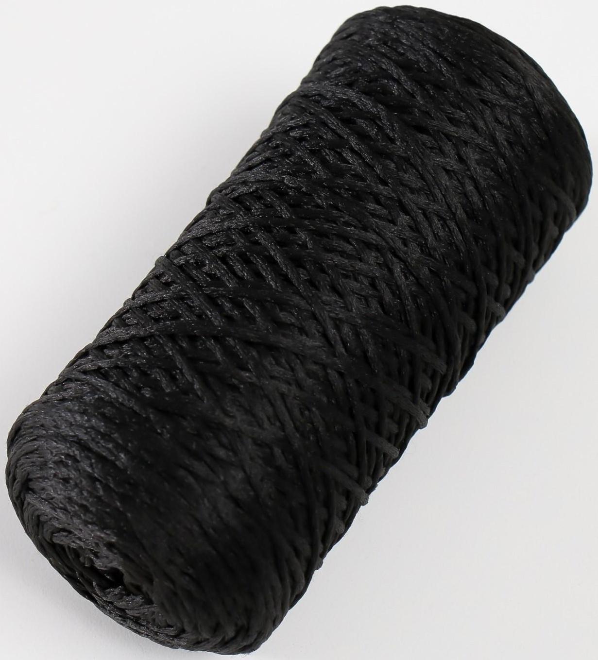 Шнур для вязания 100% полиэфир 1мм 200м/75±10гр (13-черный)
