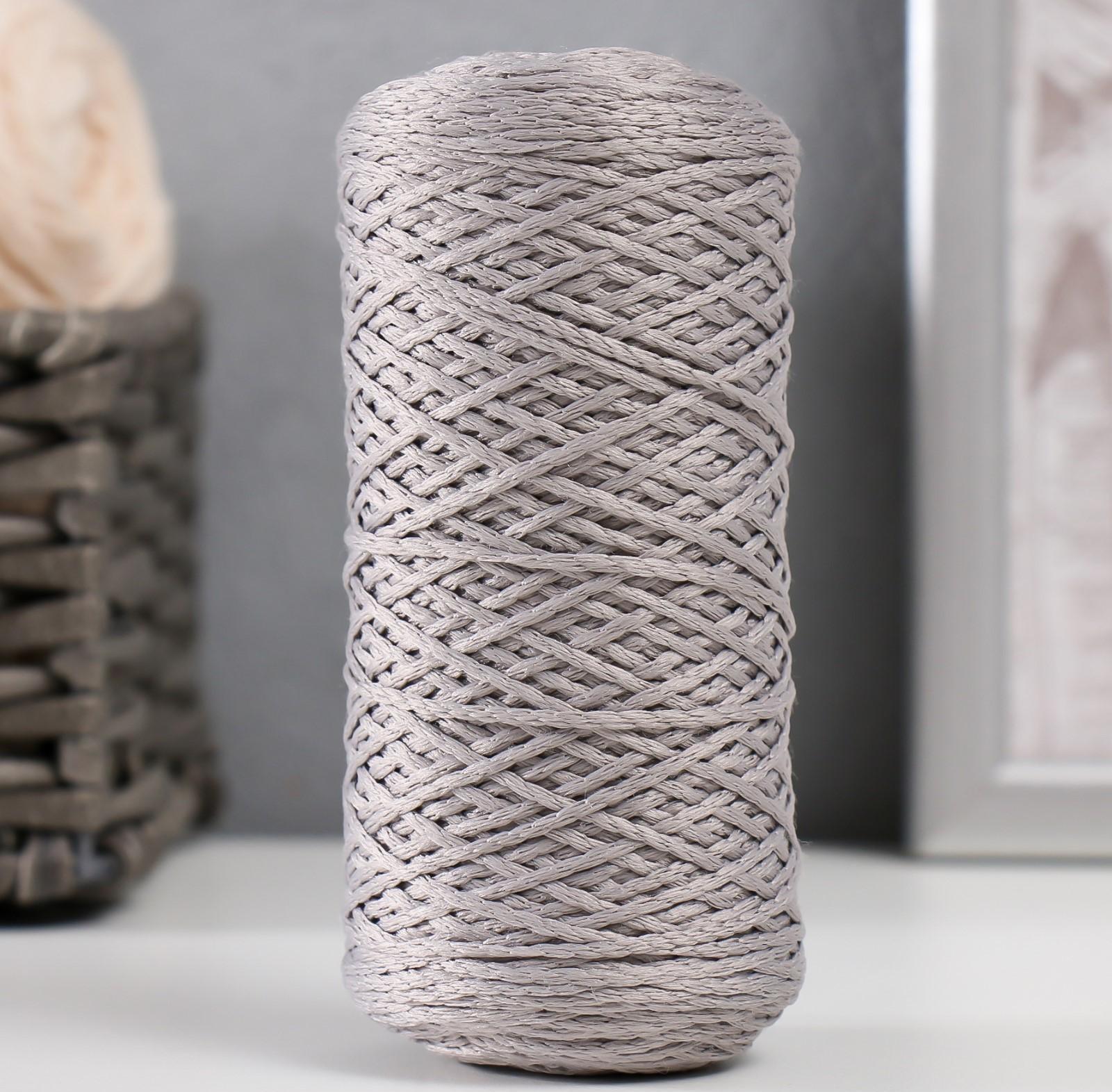 Шнур для вязания 100% полиэфир 1мм 200м/75±10гр (14-светло-серый)