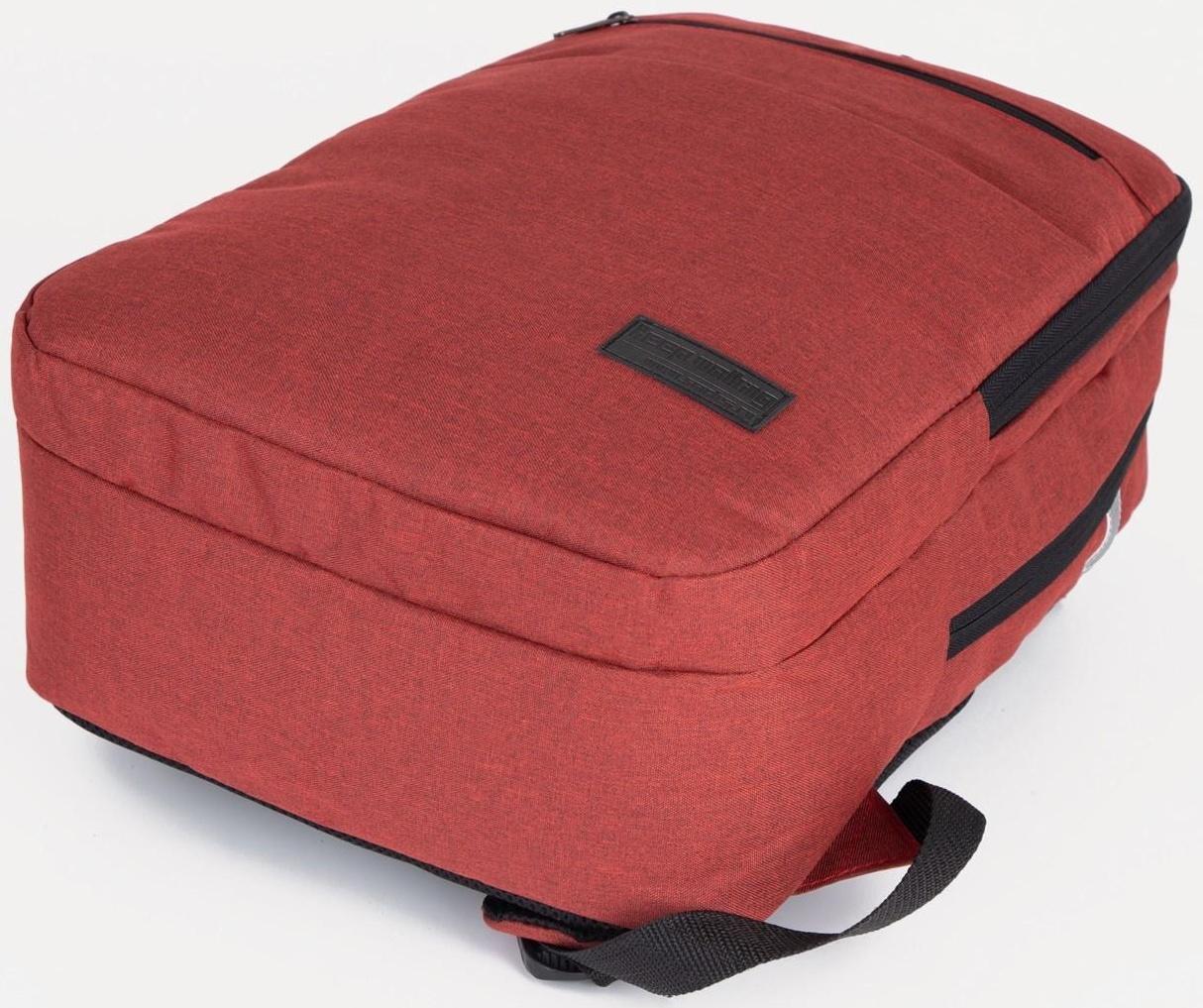 Рюкзак на молнии, наружный карман, цвет красный