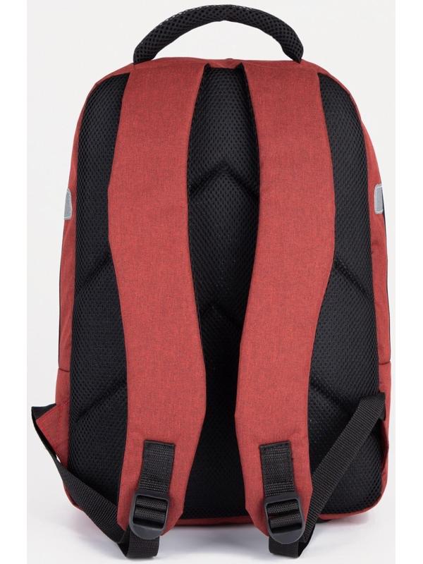 Рюкзак на молнии, наружный карман, цвет красный