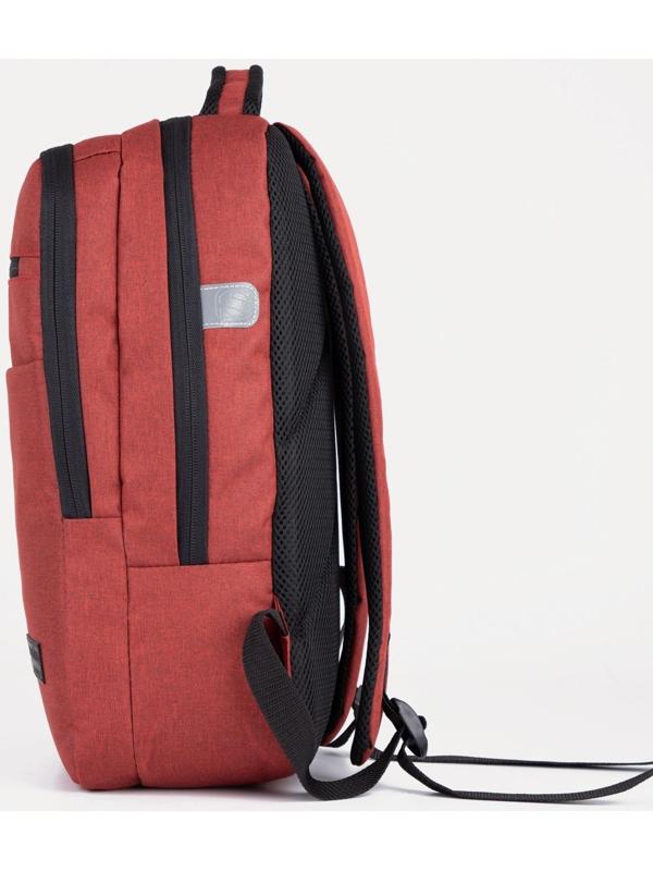 Рюкзак на молнии, наружный карман, цвет красный