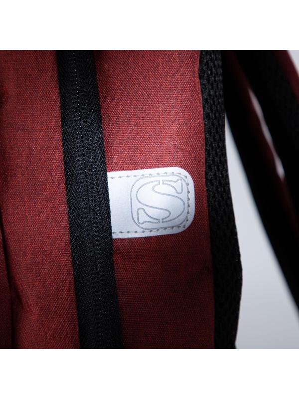 Рюкзак на молнии, наружный карман, цвет красный