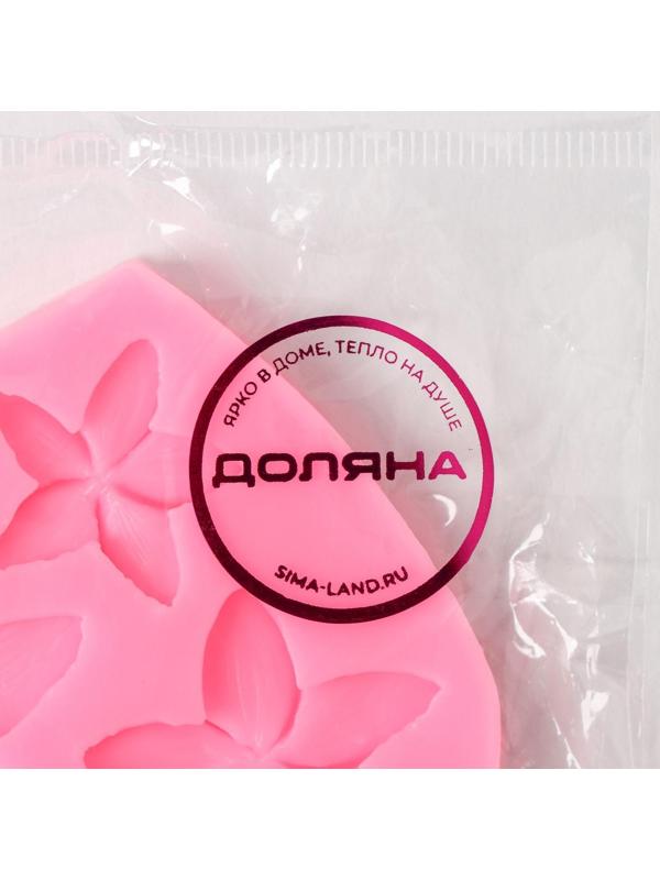 Молд «Плюмерия», 9×8×0,8 см, цвет розовый