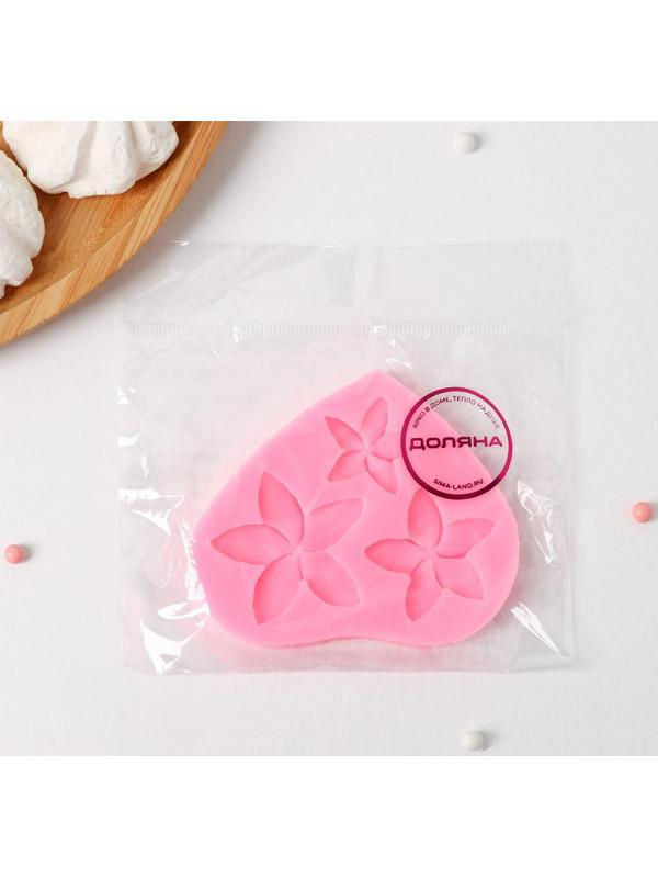 Молд «Плюмерия», 9×8×0,8 см, цвет розовый