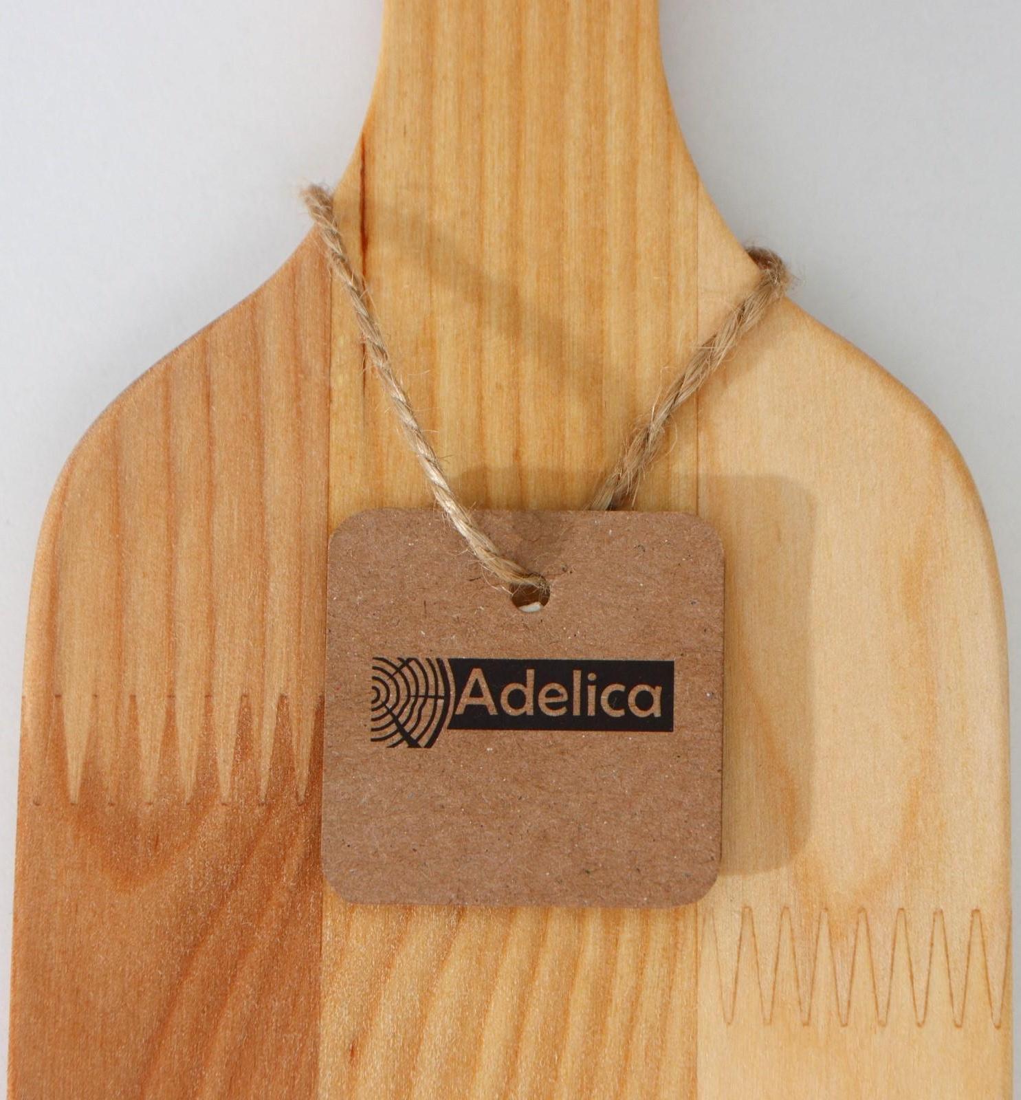 Доска разделочная Adelica, пропитана минеральным маслом, с шильдиком, 40×10×1,8 см, береза