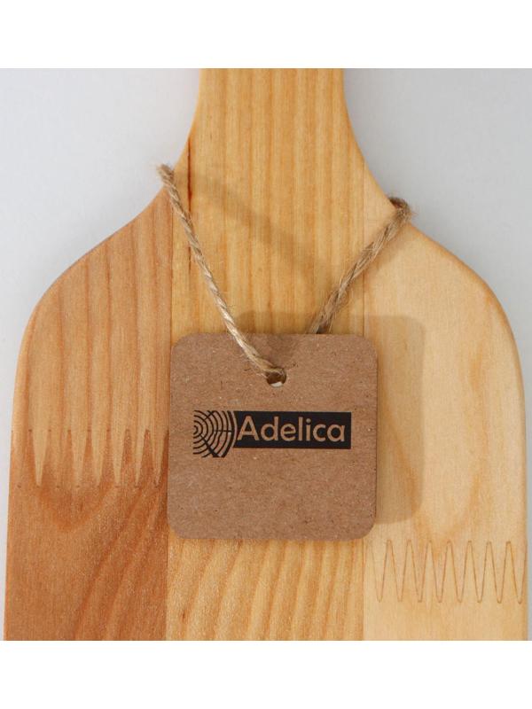 Доска разделочная Adelica, пропитана минеральным маслом, с шильдиком, 40×10×1,8 см, береза