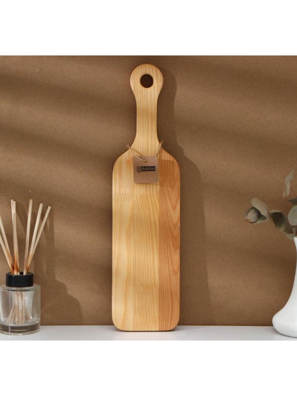 Доска разделочная Adelica, пропитана минеральным маслом, с шильдиком, 40×10×1,8 см, береза