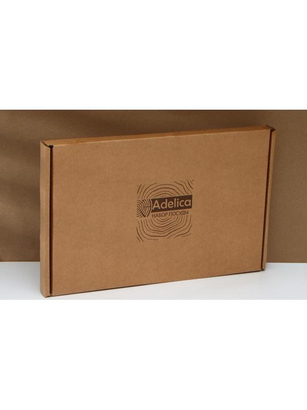 Доска разделочная Adelica, пропитана минеральным маслом, с шильдиком, 40×10×1,8 см, береза