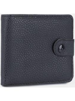 Портмоне на кнопке, для купюр, для карт, цвет чёрный