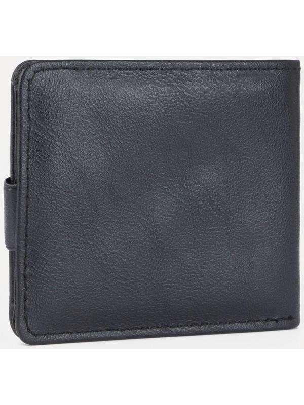 Портмоне на кнопке, для купюр, для карт, для монет, цвет чёрный