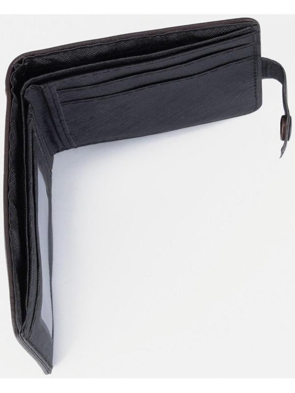 Портмоне на кнопке, для купюр, для карт, для монет, цвет коричневый