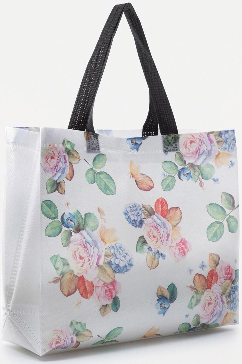 Сумка хозяйственная без молнии, 8 л, цвет белый