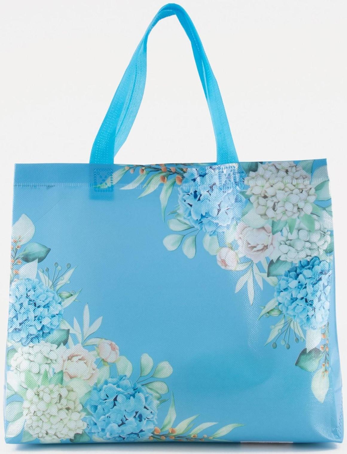 Сумка хозяйственная без молнии, 8 л, цвет голубой