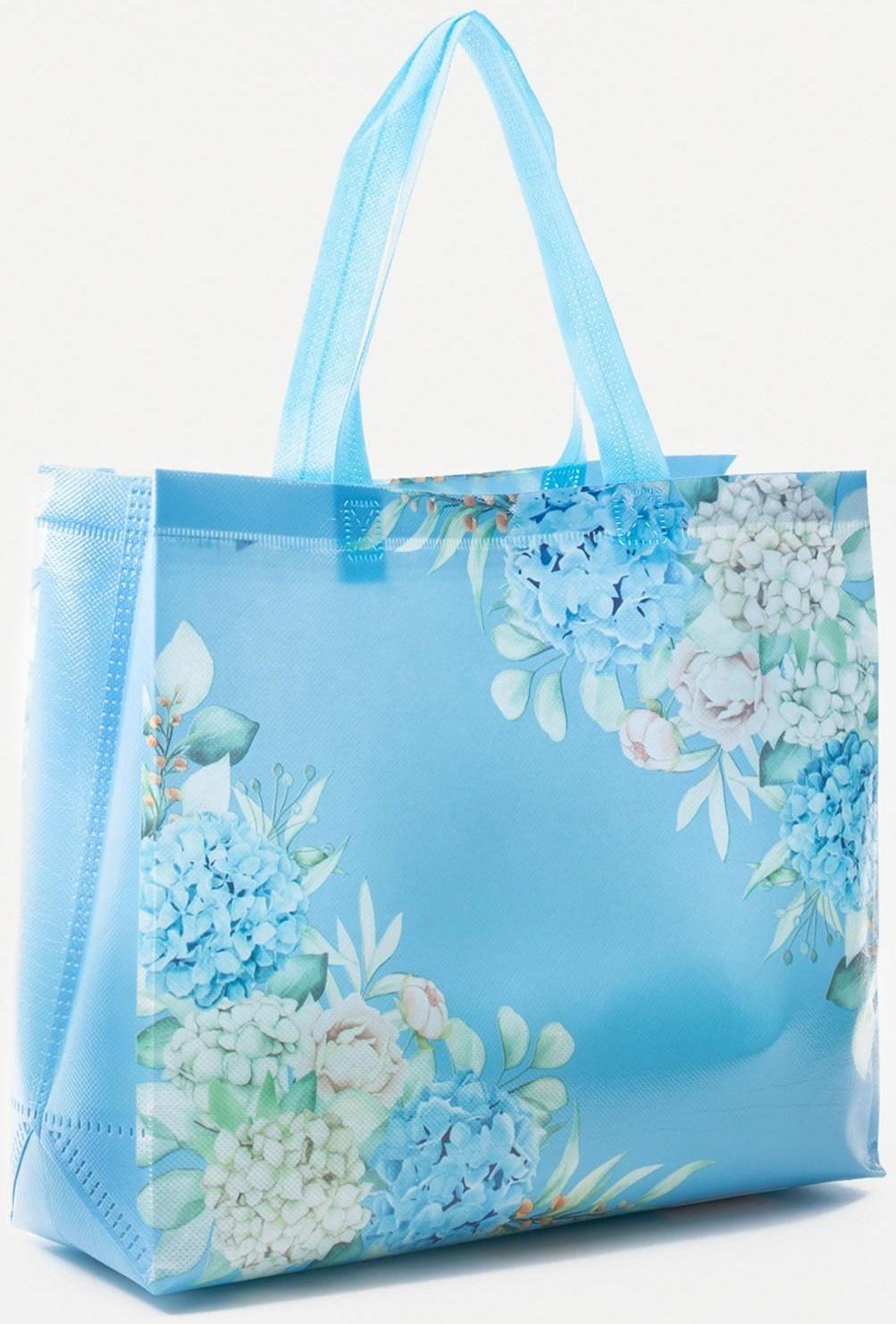 Сумка хозяйственная без молнии, 8 л, цвет голубой