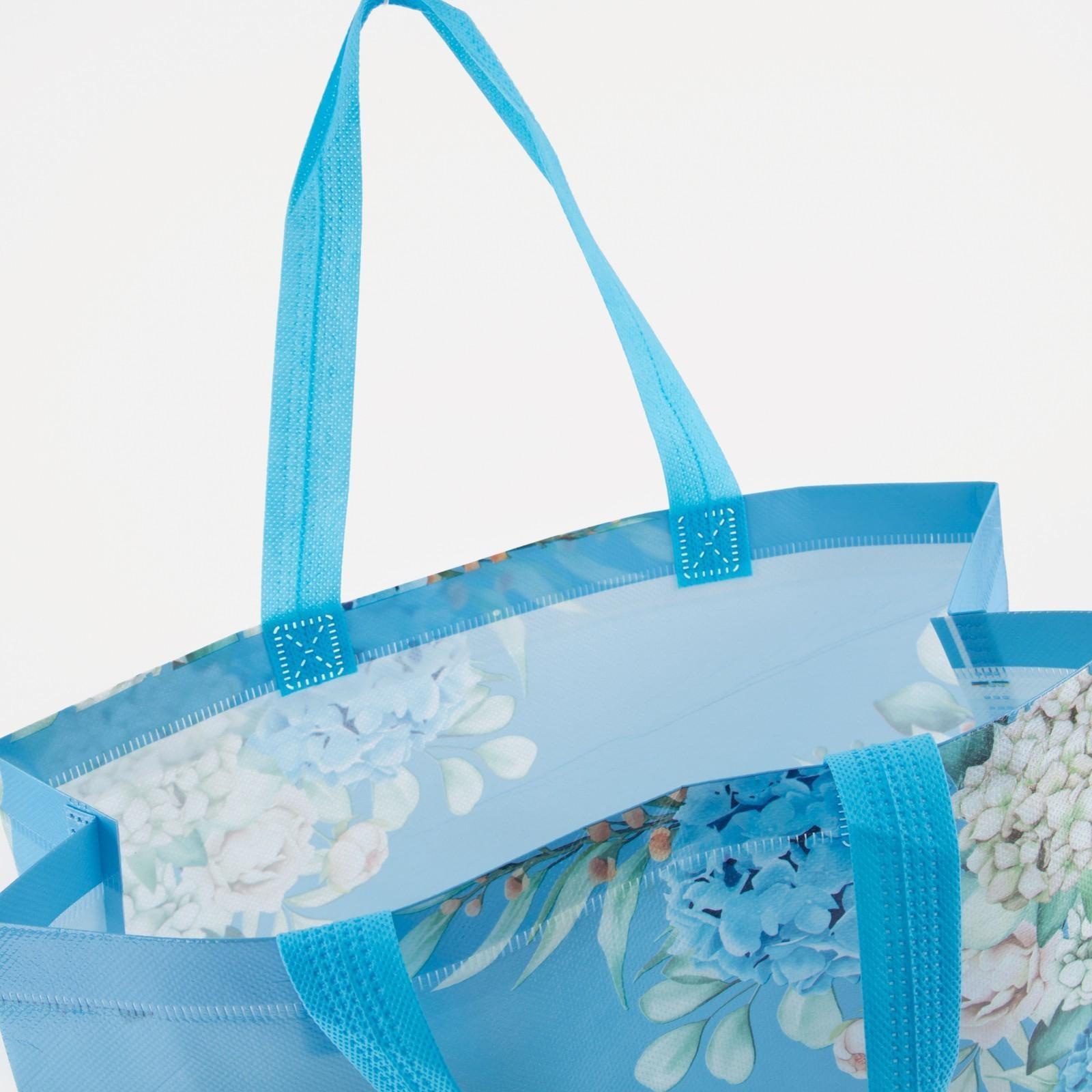 Сумка хозяйственная без молнии, 8 л, цвет голубой