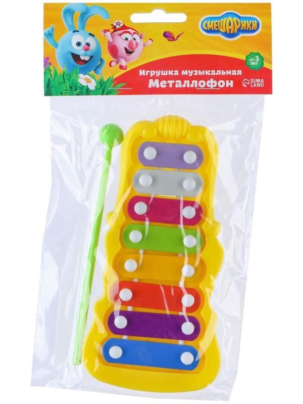 Металлофон фигурный «Смешарики», цвета МИКС