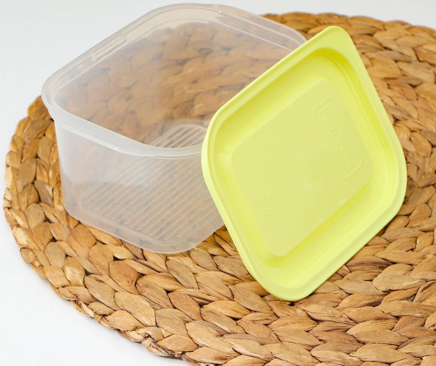 Набор контейнеров пищевых с паровыпуском, 3 шт: 750 мл; 500 мл; 500 мл, прямоугольные, цвет МИКС