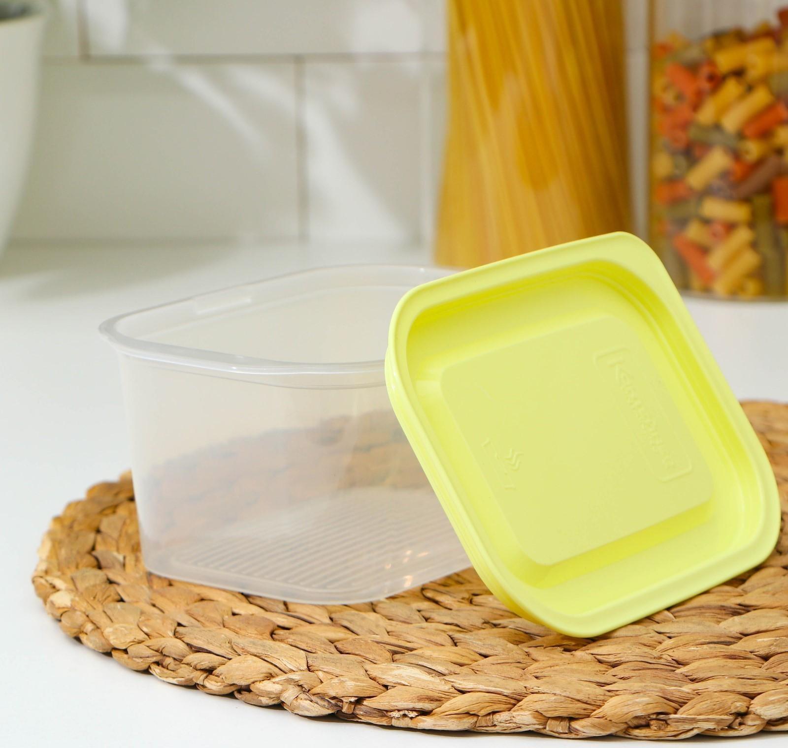 Набор контейнеров пищевых с паровыпуском, 3 шт: 750 мл; 500 мл; 500 мл, прямоугольные, цвет МИКС