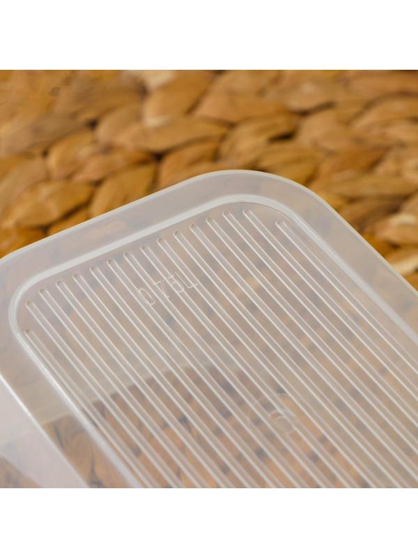 Набор контейнеров пищевых с паровыпуском, 3 шт: 750 мл; 500 мл; 500 мл, прямоугольные, цвет МИКС