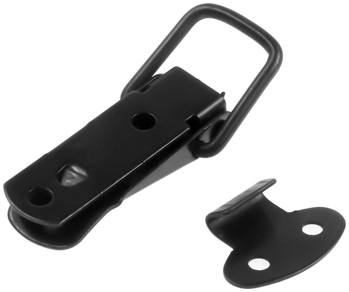 Замок-защелка на ящик, 4,5 см, железный, цвет черный,10 шт