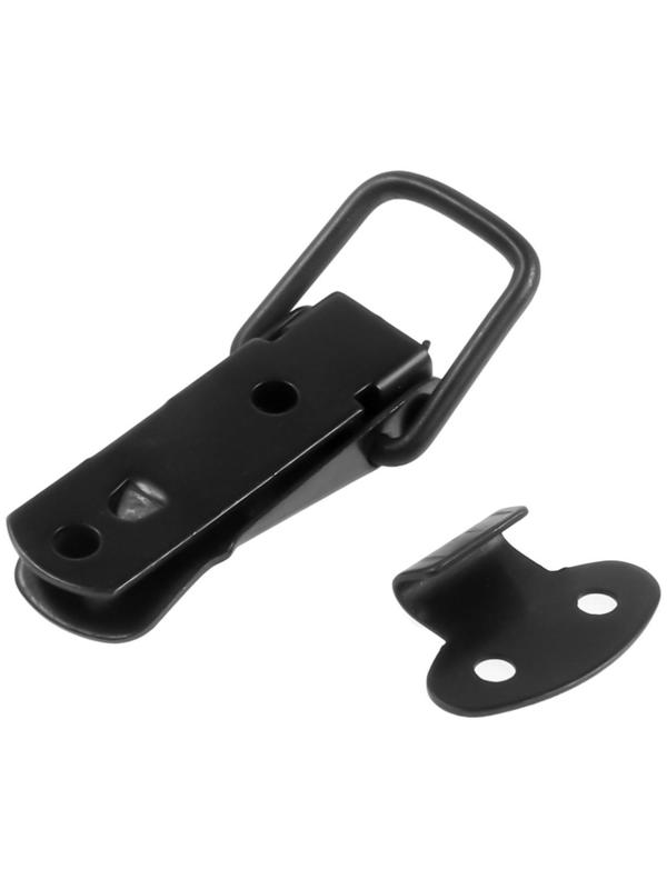 Замок-защелка на ящик, 4,5 см, железный, цвет черный,10 шт