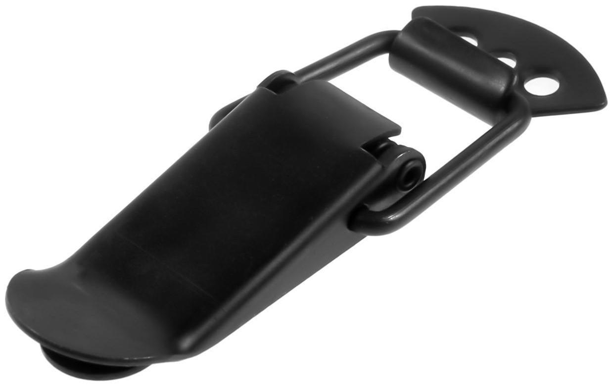 Замок-защелка на ящик, 5,5 см, железный, цвет черный,10 шт