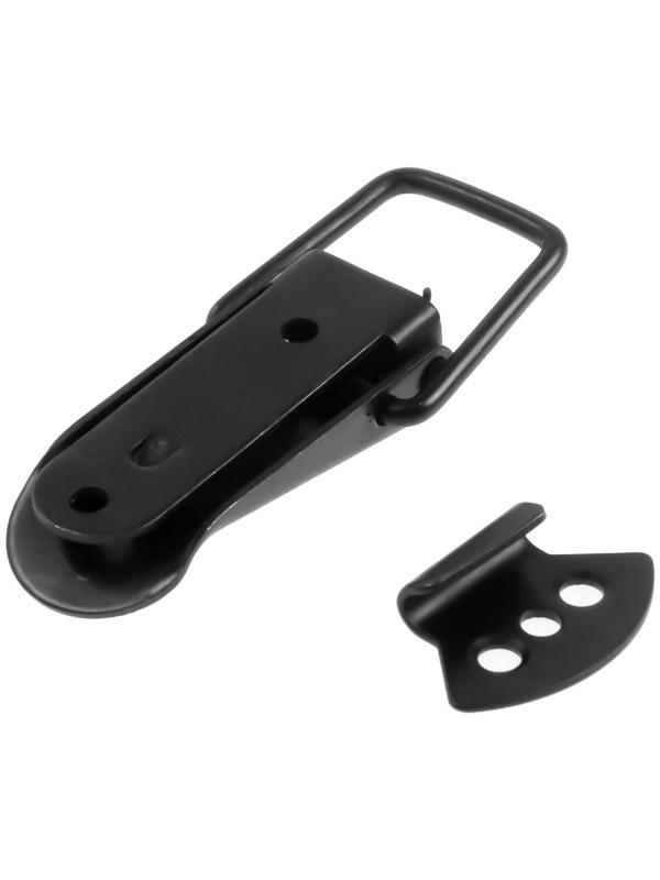 Замок-защелка на ящик, 5,5 см, железный, цвет черный,10 шт