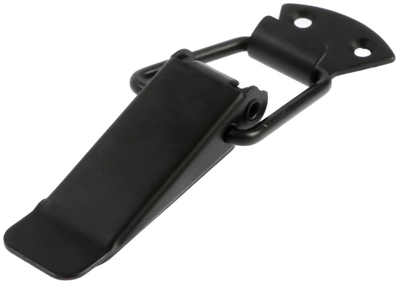 Замок-защелка на ящик, 7,5 см, железный, цвет черный,10 шт