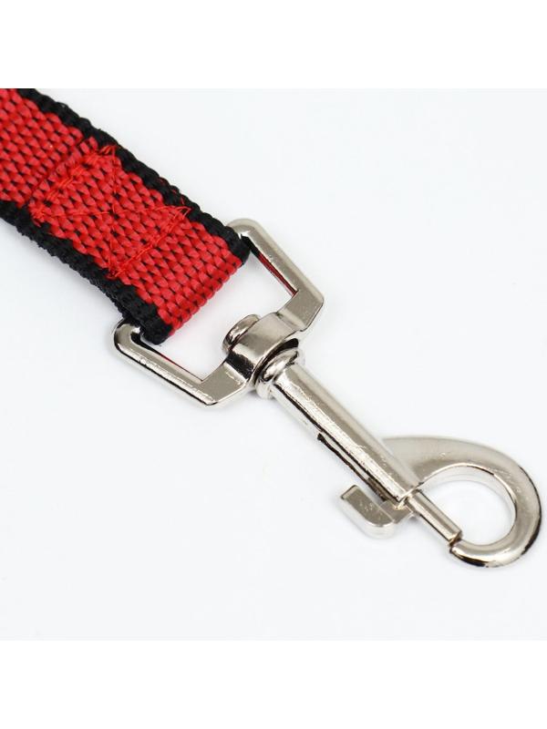 Поводок 2 м х 2 см, красно-чёрный