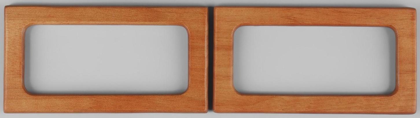 Ручки для сумки деревянные, 15 × 8 см, 2 шт, цвет светло-коричневый