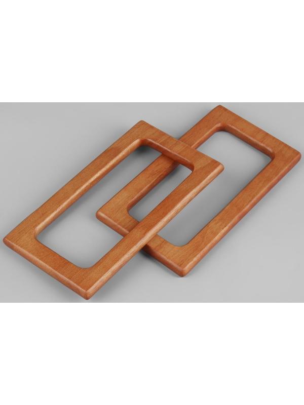 Ручки для сумки деревянные, 15 × 8 см, 2 шт, цвет светло-коричневый
