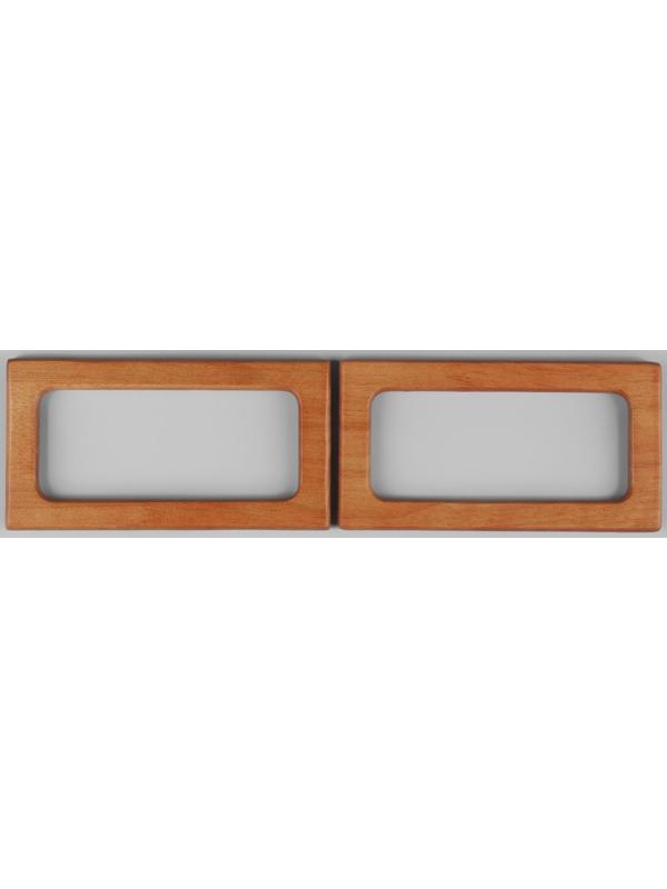 Ручки для сумки деревянные, 15 × 8 см, 2 шт, цвет светло-коричневый