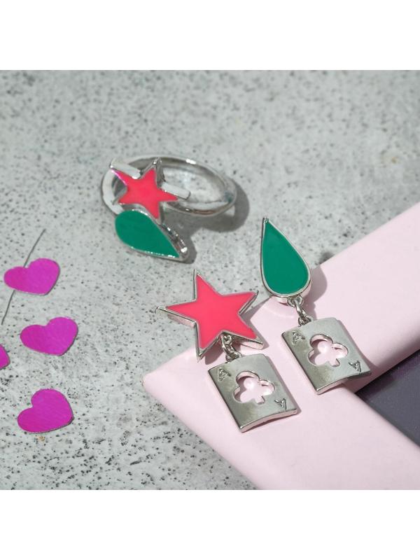 Набор: серьги, кольцо 