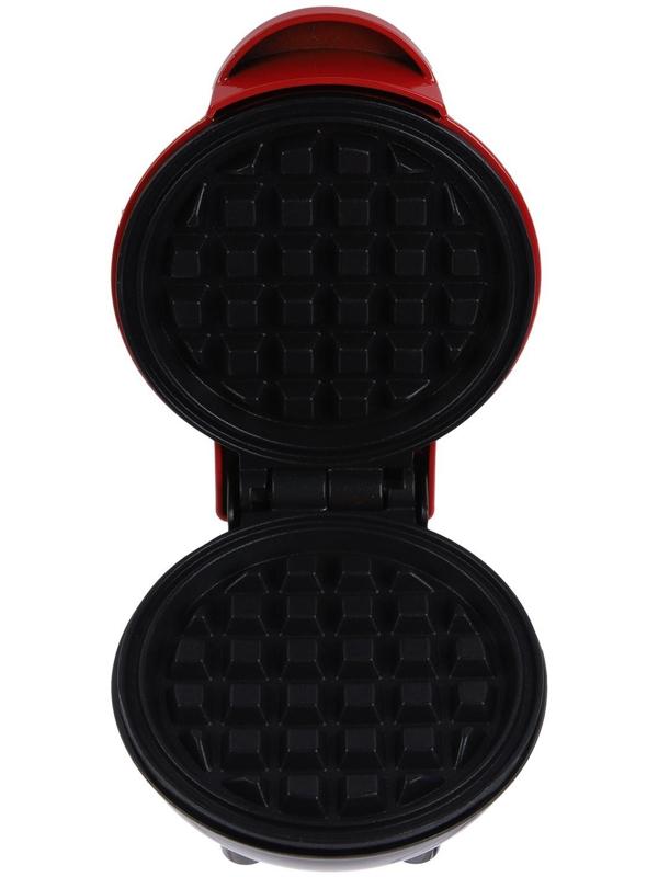 Электровафельница WV-01, 350 Вт, венские вафли, антипригарное покрытие, красная