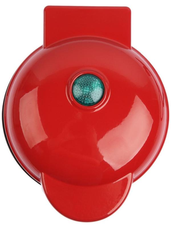 Электровафельница WV-01, 350 Вт, венские вафли, антипригарное покрытие, красная