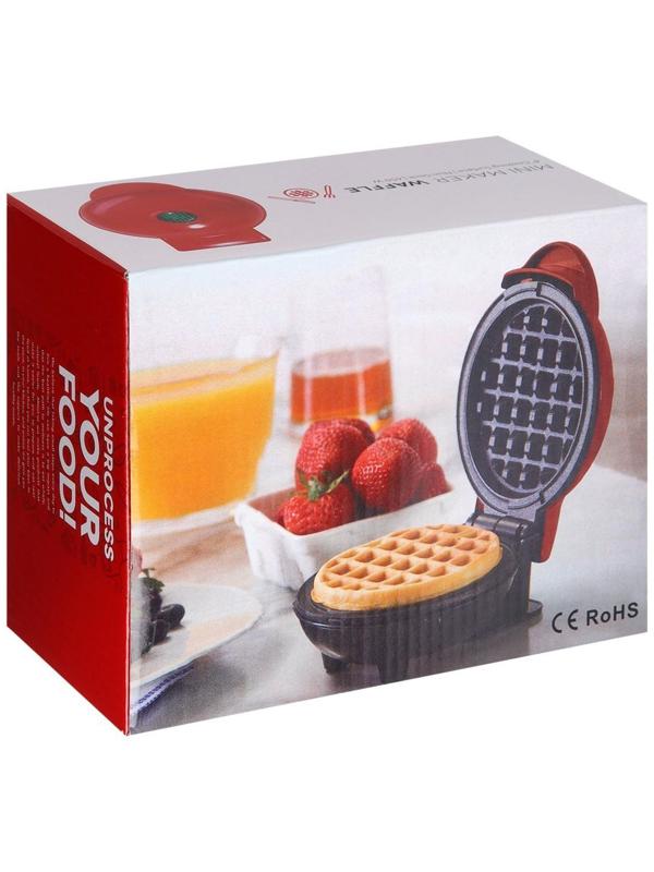 Электровафельница WV-01, 350 Вт, венские вафли, антипригарное покрытие, красная