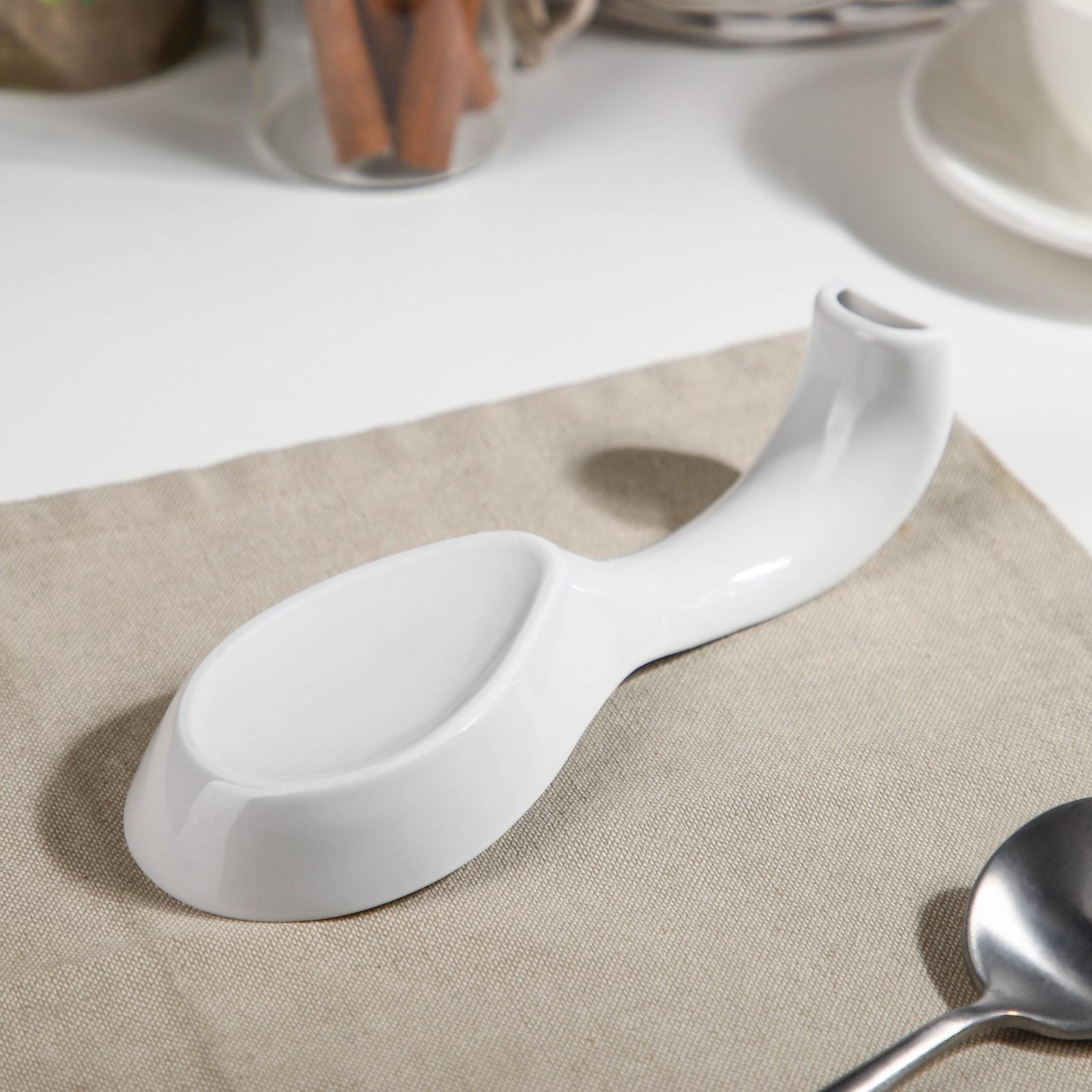 Подставка под ложку «Белье», h=20 см, цвет белый, фарфор