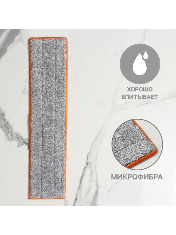 Насадка для швабры с отжимом Raccoon, 50×11,5 см, карманы с двух сторон, микрофибра