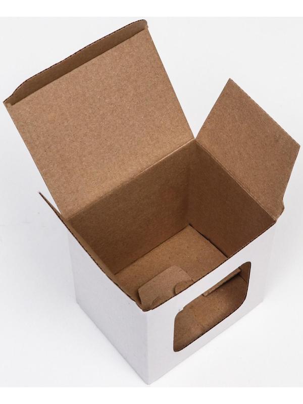 Коробка под кружку, с окном, белая 12 х 9,5 х 12 см