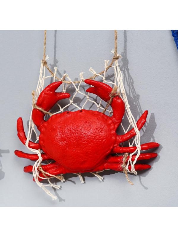 Сувенир морской Краб в сетке 22*14см